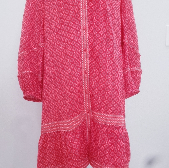 Vineyard Vines Tile Dress In Chelsea Geo Red Size Large - Picture 4 of 9